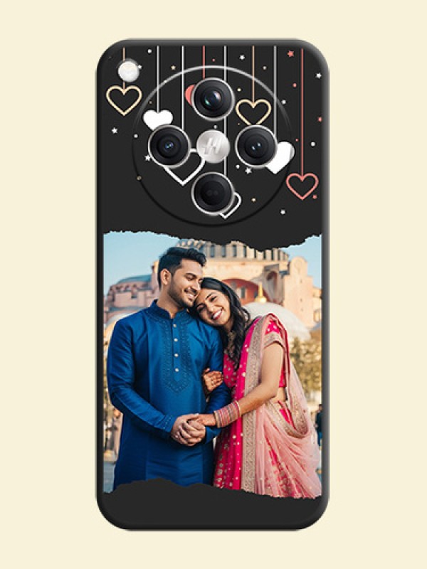 Love Hangings with Splash Wave Picture On Space Black Custom Soft Matte Mobile Back Cover - Oppo Find X8 5G