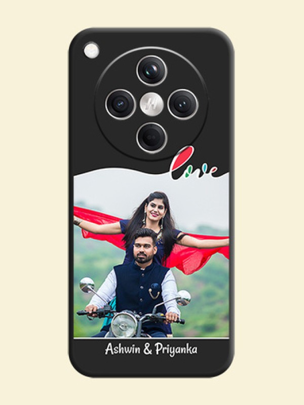 Fall in Love Pattern with Picture on Photo On Space Black Custom Soft Matte Mobile Back Cover - Oppo Find X8 5G