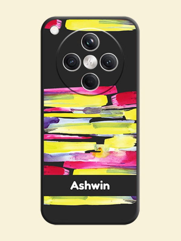 Brush Coloured On Space Black Custom Soft Matte Mobile Back Cover - Oppo Find X8 5G