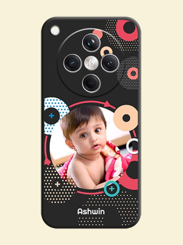 Multicoloured Round Image On Space Black Custom Soft Matte Mobile Back Cover - Oppo Find X8 5G