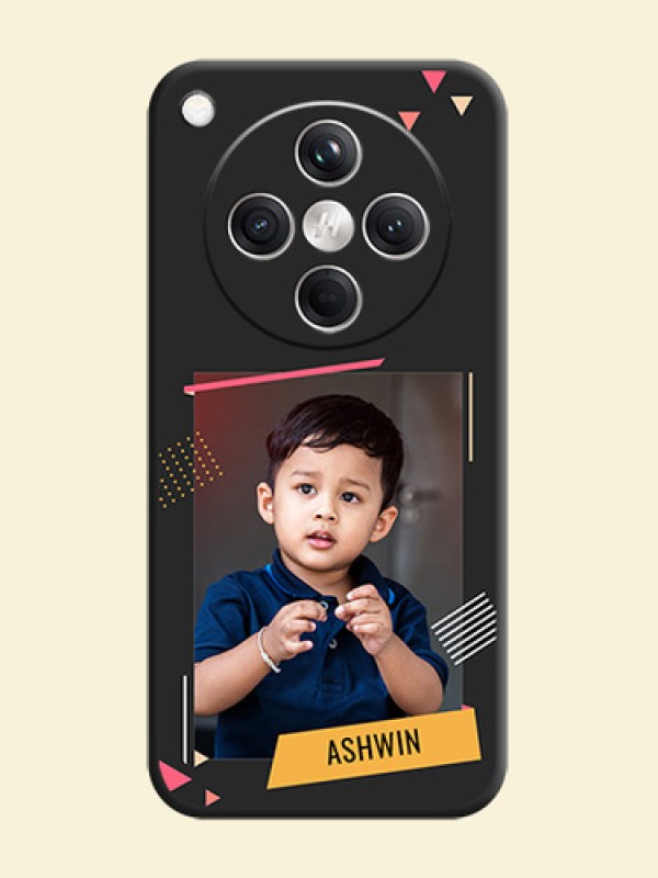 Photo Frame with Triangle Small Dots on Photo On Space Black Custom Soft Matte Mobile Back Cover - Oppo Find X8 5G