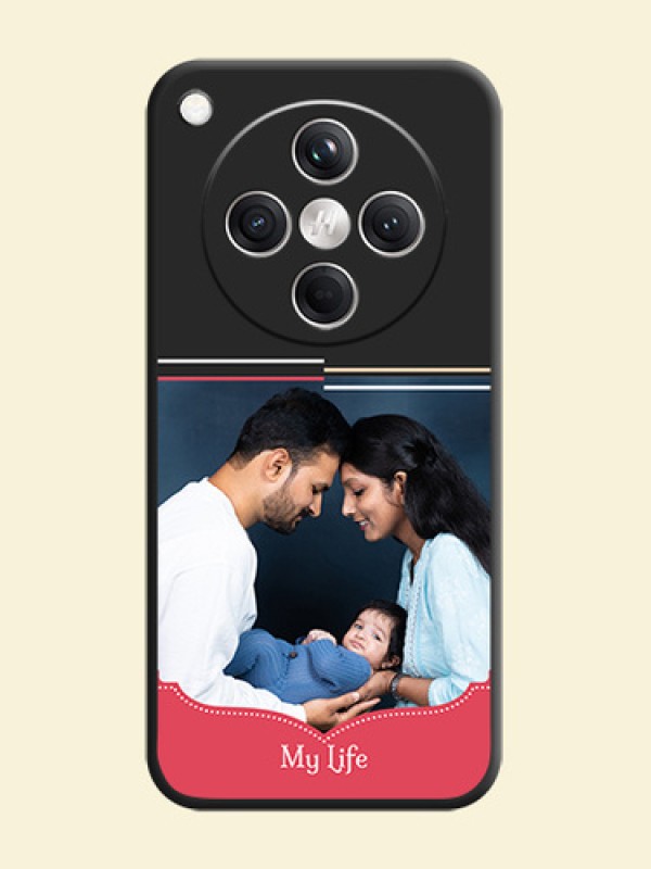 Classic Plain Design with Name On Space Black Custom Soft Matte Mobile Back Cover - Oppo Find X8 5G