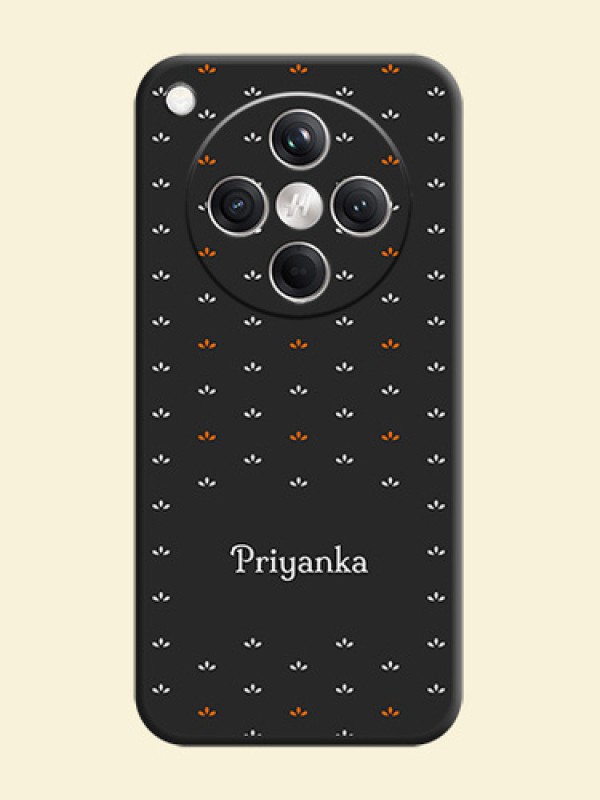 Simple Pattern With Custom Text On Space Black Custom Soft Matte Mobile Back Cover - Oppo Find X8 5G