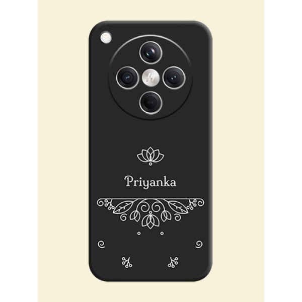 Lotus Garden Custom Text On Space Black Custom Soft Matte Mobile Back Cover - Oppo Find X8 5G