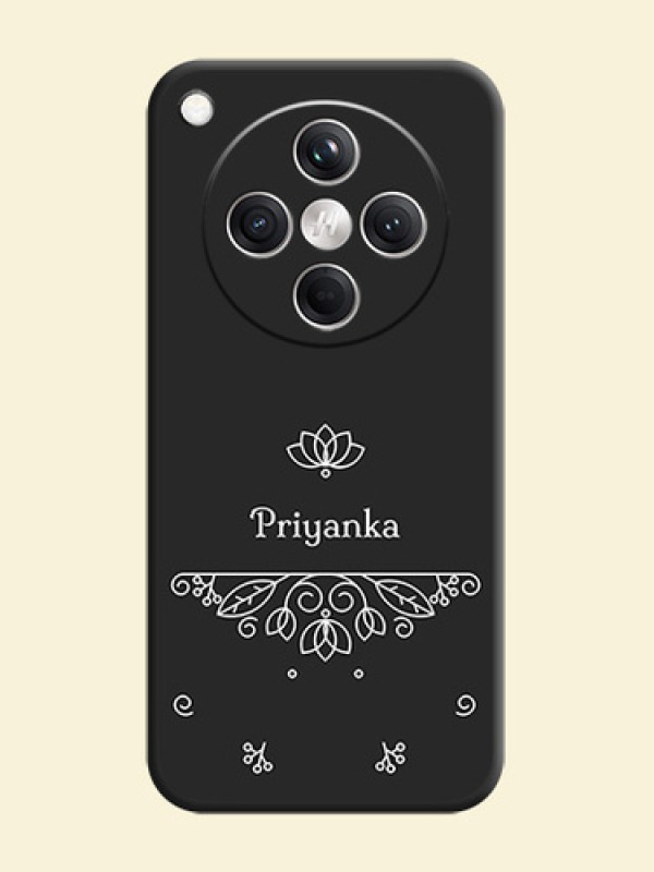 Lotus Garden Custom Text On Space Black Custom Soft Matte Mobile Back Cover - Oppo Find X8 5G