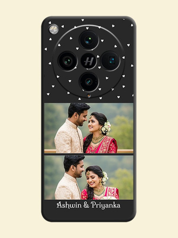 Miniature Love Symbols with Name On Space Black Custom Soft Matte Mobile Back Cover - Oppo Find X8 Pro 5G