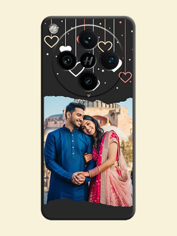 Love Hangings with Splash Wave Picture On Space Black Custom Soft Matte Mobile Back Cover - Oppo Find X8 Pro 5G