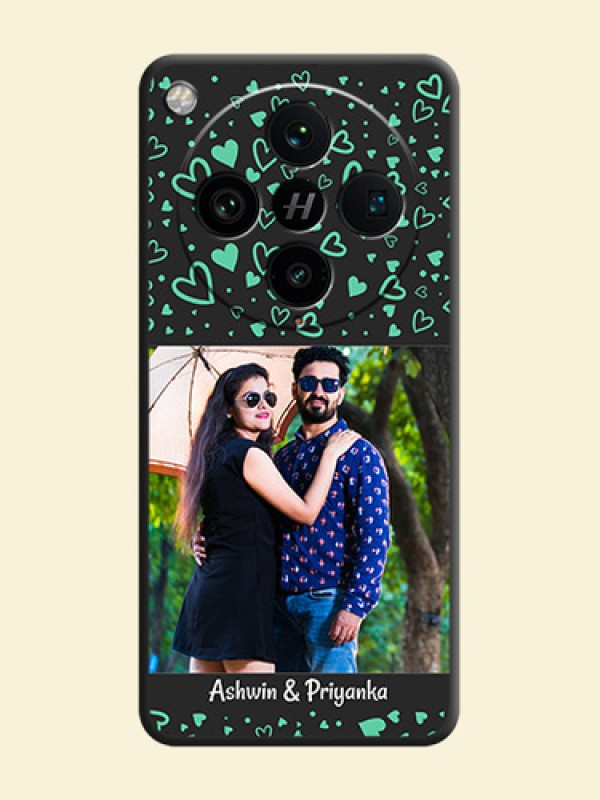 Sea Green Indefinite Love Pattern on Photo On Space Black Custom Soft Matte Mobile Back Cover - Oppo Find X8 Pro 5G