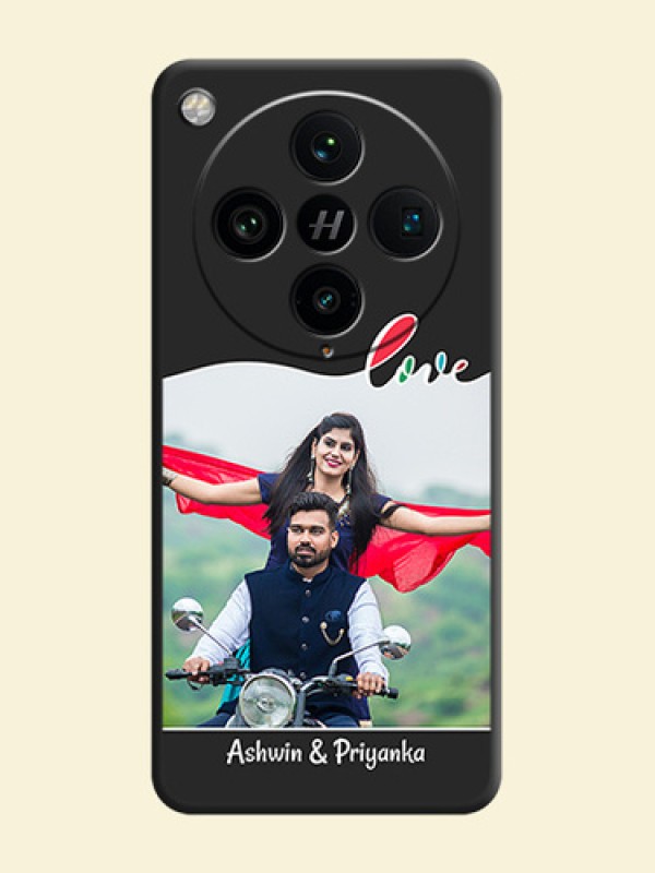 Fall in Love Pattern with Picture on Photo On Space Black Custom Soft Matte Mobile Back Cover - Oppo Find X8 Pro 5G