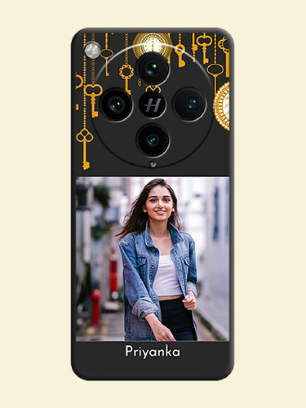 Decorative Design with Text On Space Black Custom Soft Matte Mobile Back Cover - Oppo Find X8 Pro 5G