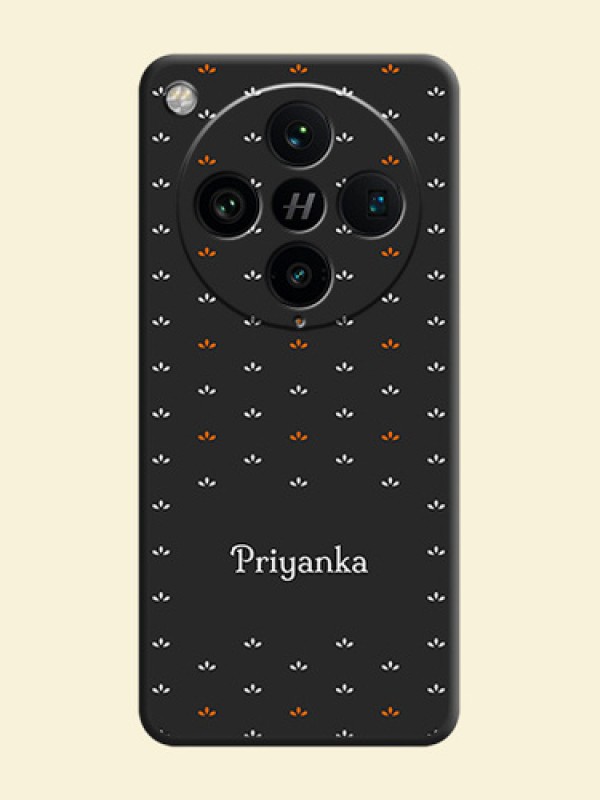 Simple Pattern With Custom Text On Space Black Custom Soft Matte Mobile Back Cover - Oppo Find X8 Pro 5G