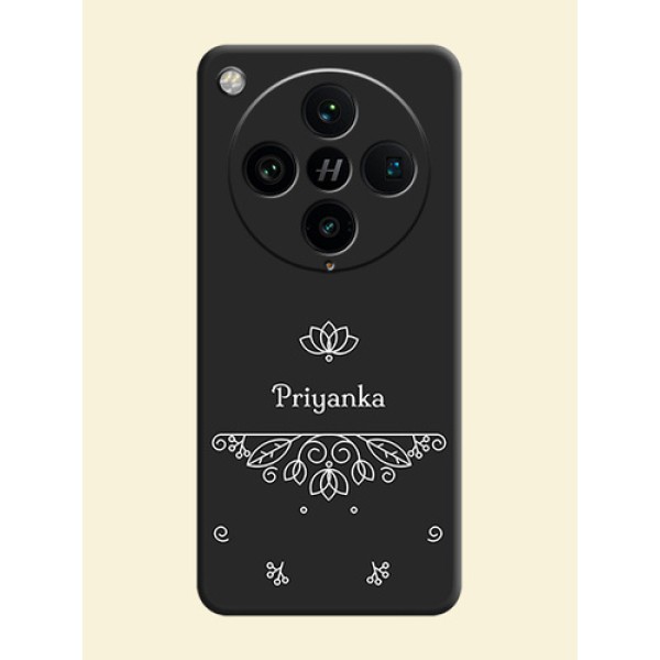 Lotus Garden Custom Text On Space Black Custom Soft Matte Mobile Back Cover - Oppo Find X8 Pro 5G