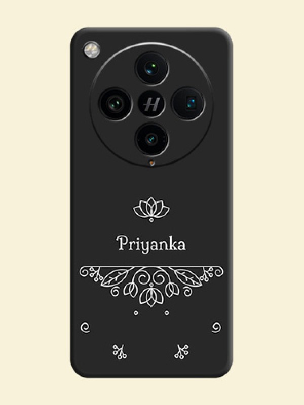 Lotus Garden Custom Text On Space Black Custom Soft Matte Mobile Back Cover - Oppo Find X8 Pro 5G