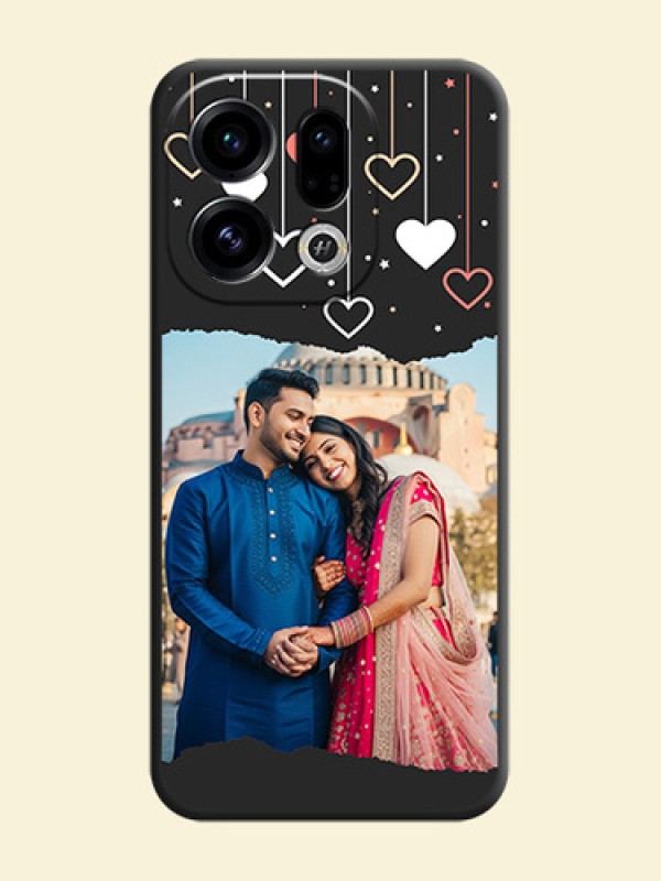 Love Hangings with Splash Wave Picture On Space Black Custom Soft Matte Mobile Back Cover - Oppo Find X9 5G