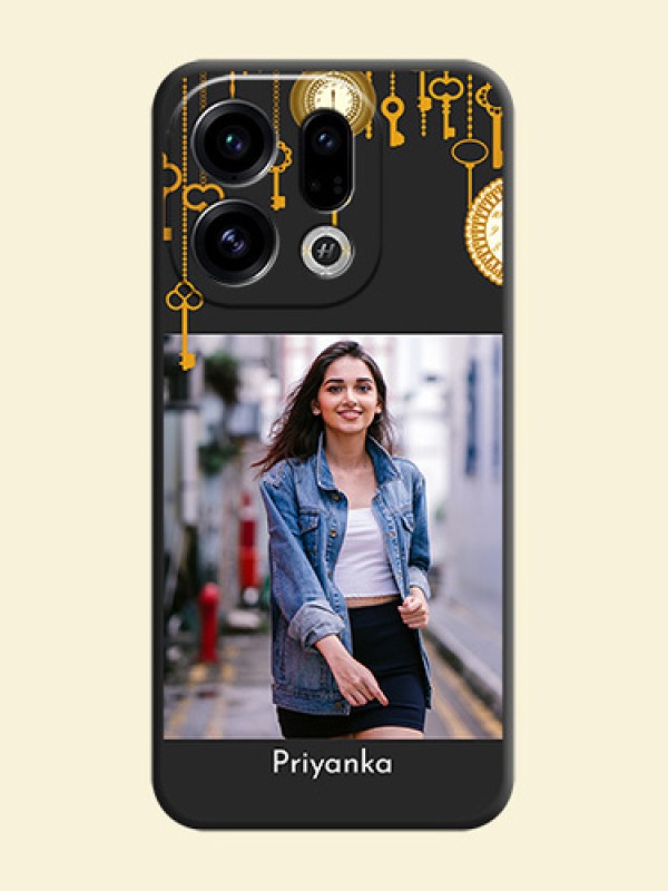 Decorative Design with Text On Space Black Custom Soft Matte Mobile Back Cover - Oppo Find X9 5G