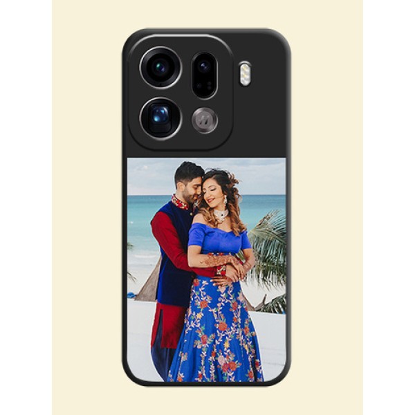 Image Upload With Space Black Color On Custom Soft Matte Mobile Back Cover - Oppo Find X9 Pro 5G