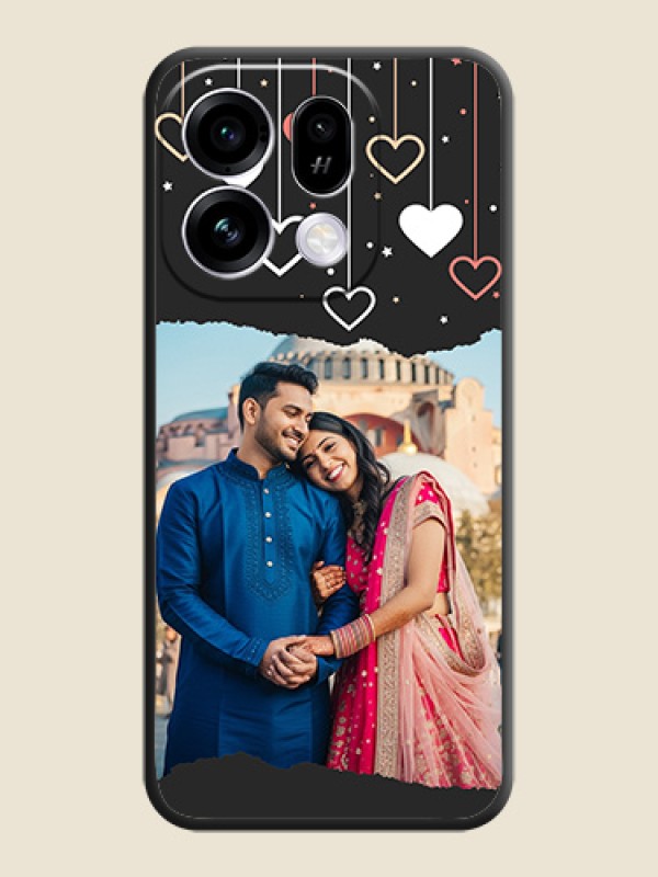 Love Hangings with Splash Wave Picture On Space Black Custom Soft Matte Mobile Back Cover - Oppo Find X9s 5G