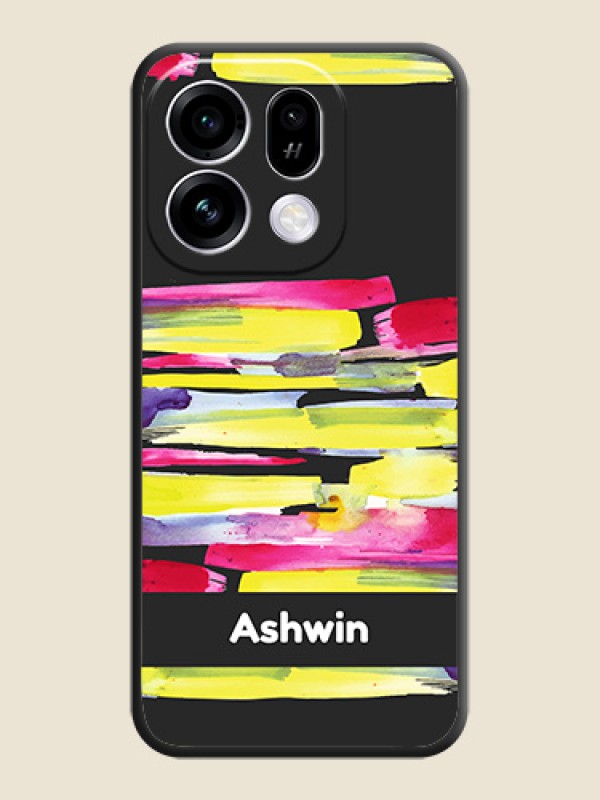 Brush Coloured On Space Black Custom Soft Matte Mobile Back Cover - Oppo Find X9s 5G