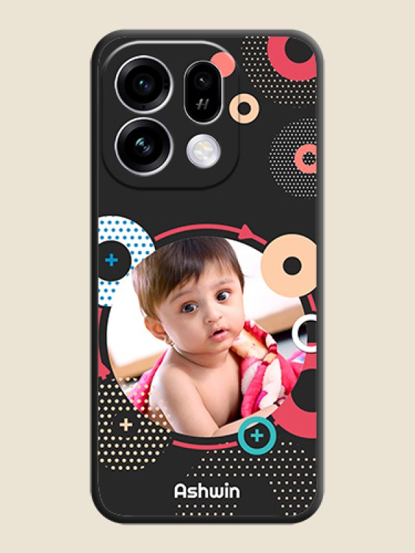 Multicoloured Round Image On Space Black Custom Soft Matte Mobile Back Cover - Oppo Find X9s 5G