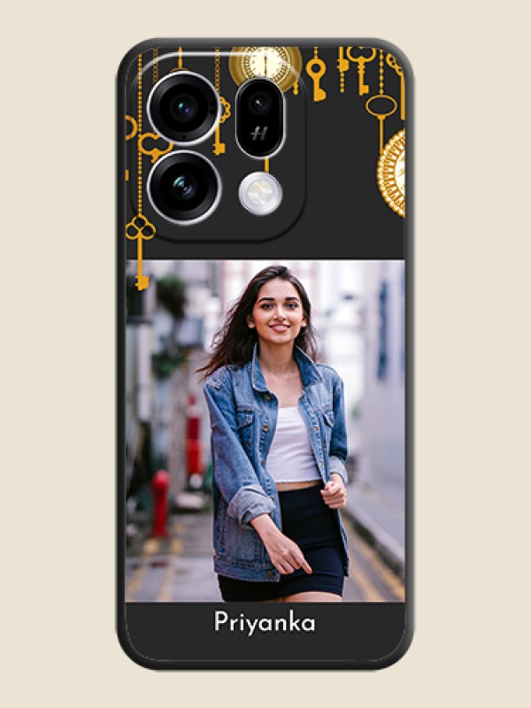 Decorative Design with Text On Space Black Custom Soft Matte Mobile Back Cover - Oppo Find X9s 5G
