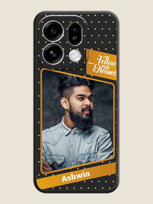 Follow Your Dreams with White Dots On Space Black Custom Soft Matte Mobile Back Cover - Oppo Find X9s 5G