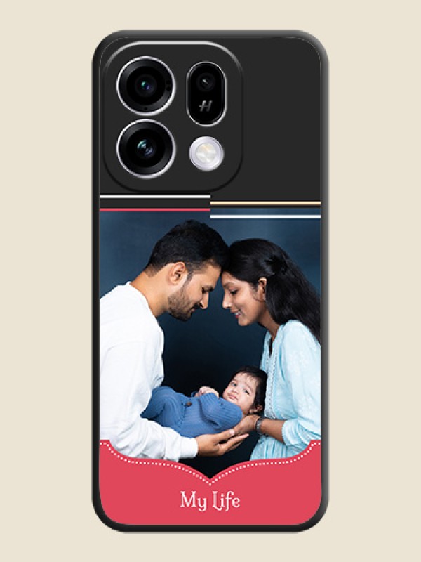 Classic Plain Design with Name On Space Black Custom Soft Matte Mobile Back Cover - Oppo Find X9s 5G