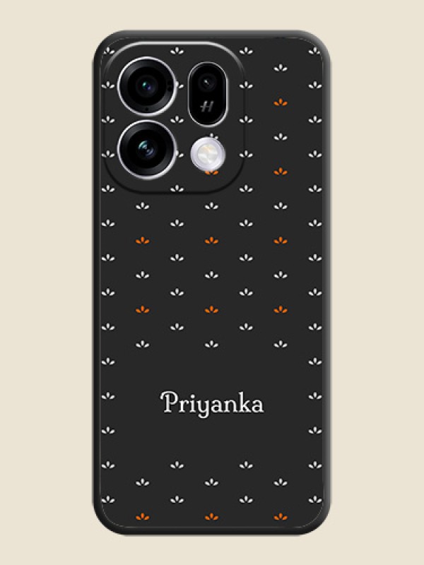 Simple Pattern With Custom Text On Space Black Custom Soft Matte Mobile Back Cover - Oppo Find X9s 5G