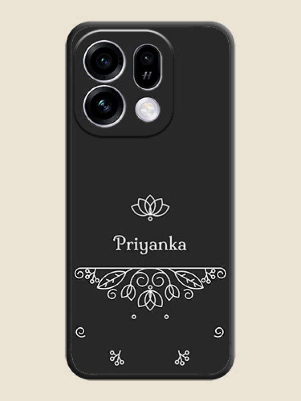 Lotus Garden Custom Text On Space Black Custom Soft Matte Mobile Back Cover - Oppo Find X9s 5G