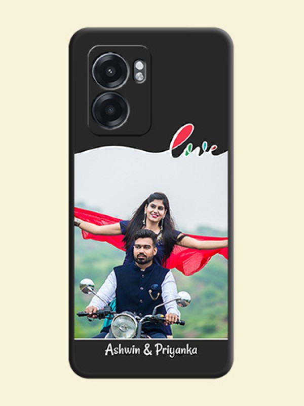 Fall in Love Pattern with Picture on Photo on Space Black Soft Matte Mobile Case - Oppo K10 5G