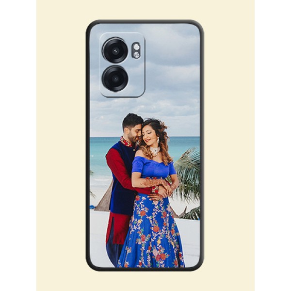 Full Single Pic Upload On Space Black Personalized Soft Matte Phone Covers -Oppo K10 5G