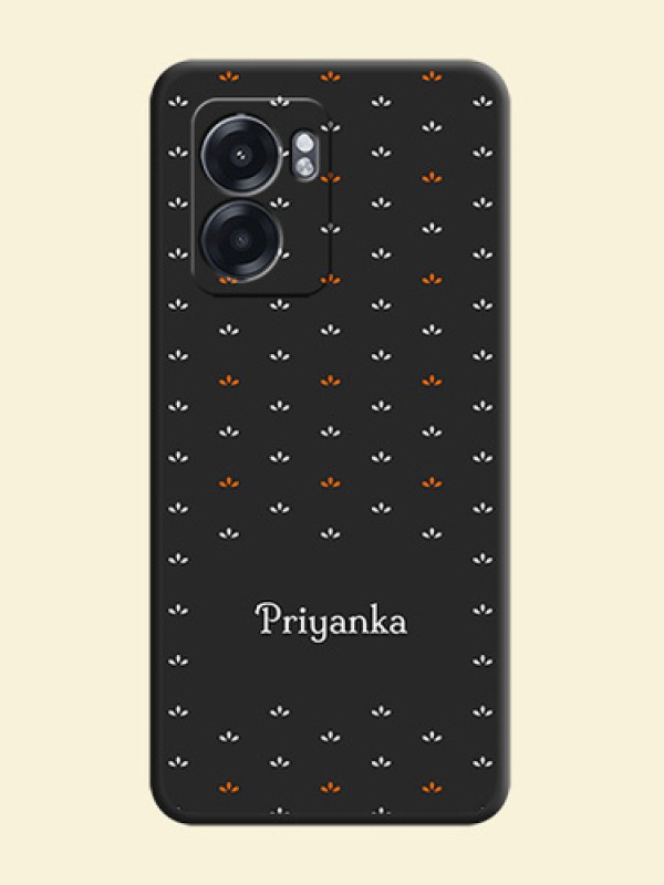 Simple Pattern With Custom Text On Space Black Personalized Soft Matte Phone Covers -Oppo K10 5G