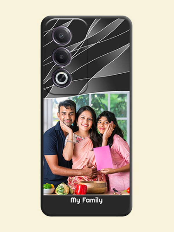 Mixed Wave Lines on Photo On Space Black Custom Soft Matte Mobile Back Cover - Oppo K12x 5G