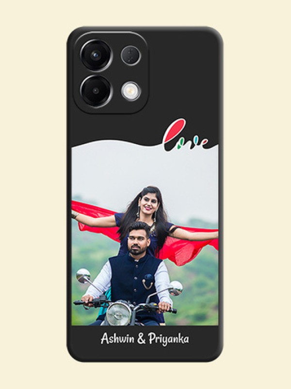 Fall in Love Pattern with Picture on Photo On Space Black Custom Soft Matte Mobile Back Cover - Oppo K13 5G
