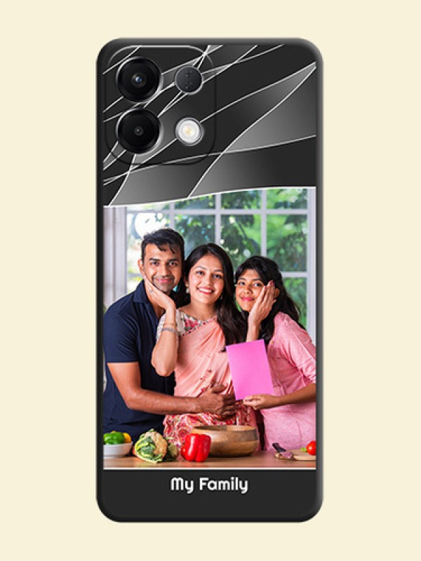 Mixed Wave Lines on Photo On Space Black Custom Soft Matte Mobile Back Cover - Oppo K13 5G
