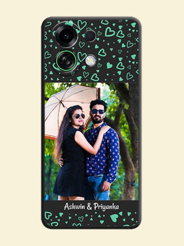Sea Green Indefinite Love Pattern on Photo On Space Black Custom Soft Matte Mobile Back Cover - Oppo K13 Turbo 5G