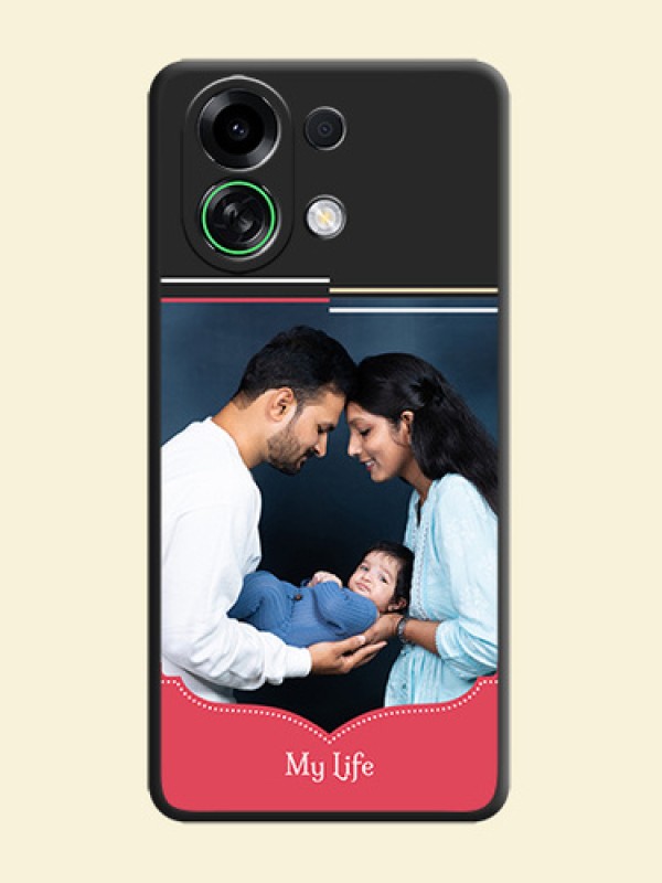 Classic Plain Design with Name On Space Black Custom Soft Matte Mobile Back Cover - Oppo K13 Turbo 5G