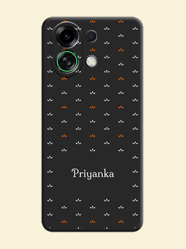 Simple Pattern With Custom Text On Space Black Custom Soft Matte Mobile Back Cover - Oppo K13 Turbo 5G