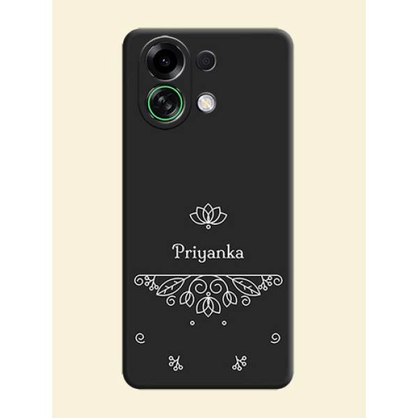 Lotus Garden Custom Text On Space Black Custom Soft Matte Mobile Back Cover - Oppo K13 Turbo 5G