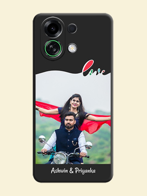 Fall in Love Pattern with Picture on Photo On Space Black Custom Soft Matte Mobile Back Cover - Oppo K13 Turbo Pro 5G