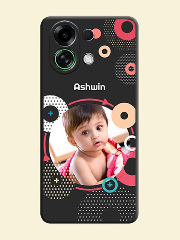 Multicoloured Round Image On Space Black Custom Soft Matte Mobile Back Cover - Oppo K13 Turbo Pro 5G