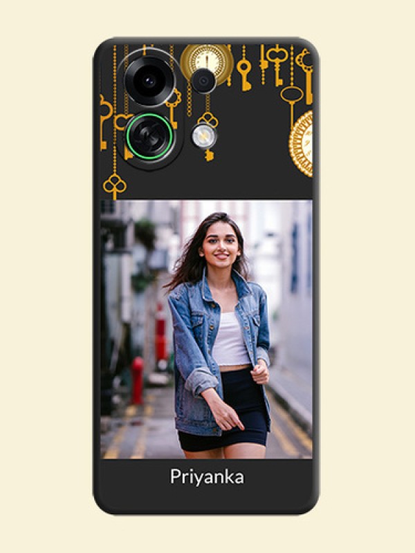 Decorative Design with Text On Space Black Custom Soft Matte Mobile Back Cover - Oppo K13 Turbo Pro 5G