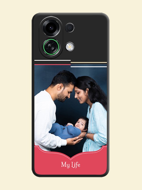 Classic Plain Design with Name On Space Black Custom Soft Matte Mobile Back Cover - Oppo K13 Turbo Pro 5G