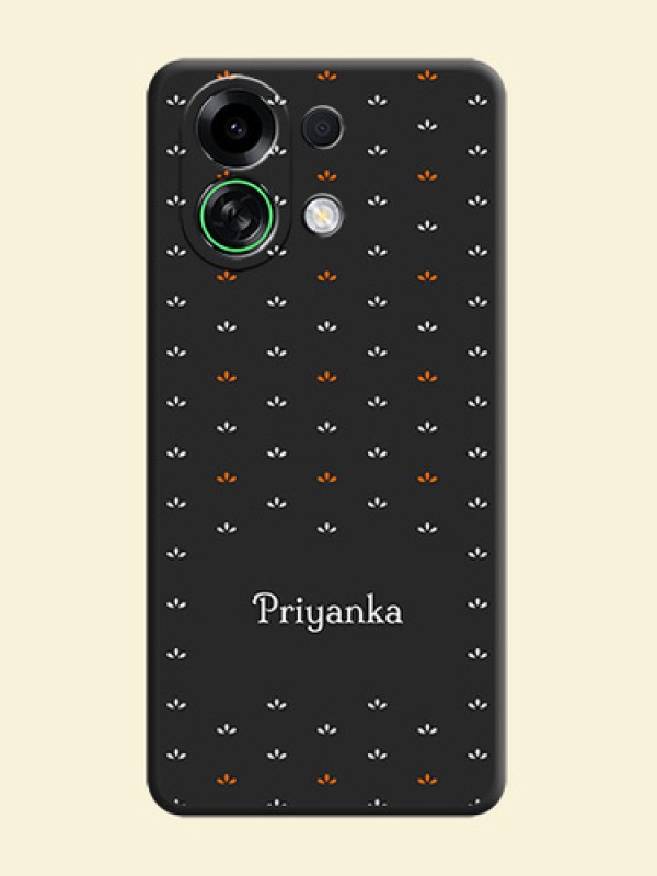 Simple Pattern With Custom Text On Space Black Custom Soft Matte Mobile Back Cover - Oppo K13 Turbo Pro 5G