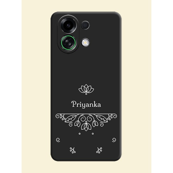 Lotus Garden Custom Text On Space Black Custom Soft Matte Mobile Back Cover - Oppo K13 Turbo Pro 5G