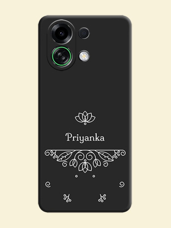 Lotus Garden Custom Text On Space Black Custom Soft Matte Mobile Back Cover - Oppo K13 Turbo Pro 5G
