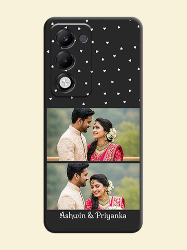 Miniature Love Symbols with Name On Space Black Custom Soft Matte Mobile Back Cover - Oppo k13x 5G