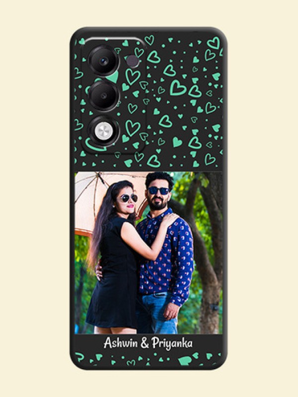 Sea Green Indefinite Love Pattern on Photo On Space Black Custom Soft Matte Mobile Back Cover - Oppo k13x 5G