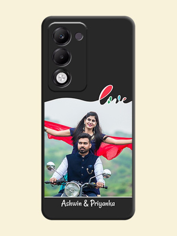 Fall in Love Pattern with Picture on Photo On Space Black Custom Soft Matte Mobile Back Cover - Oppo k13x 5G