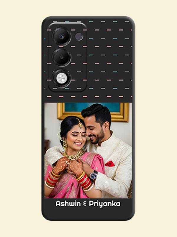 Line Pattern Design with Text On Space Black Custom Soft Matte Mobile Back Cover - Oppo k13x 5G
