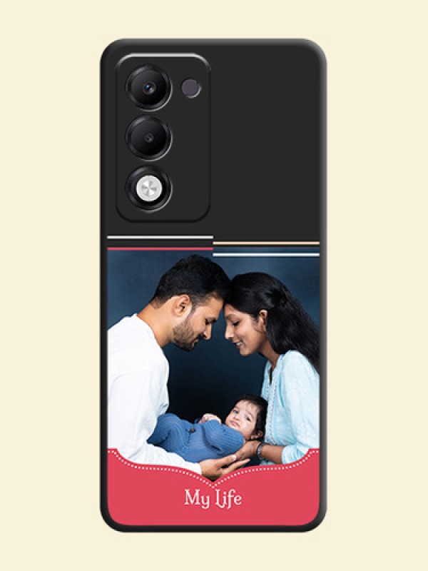 Classic Plain Design with Name On Space Black Custom Soft Matte Mobile Back Cover - Oppo k13x 5G
